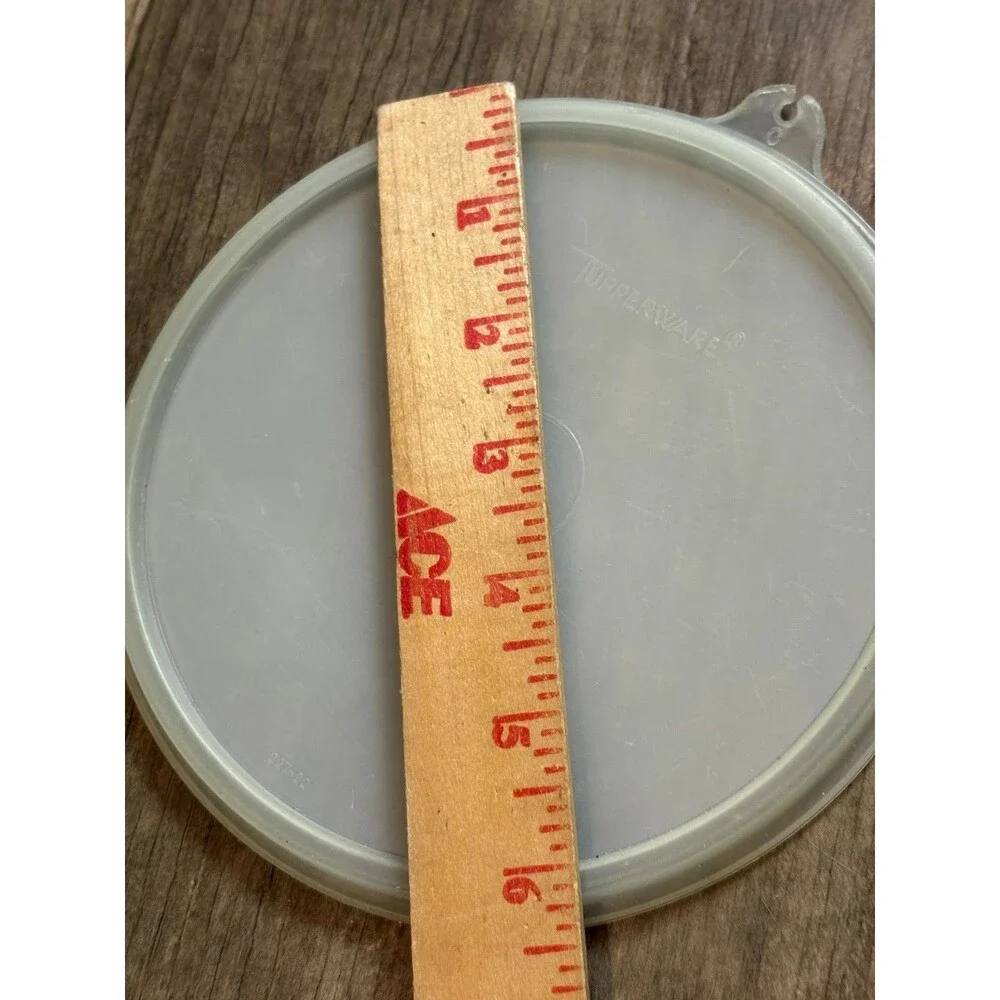 Vintage Tupperware Replacement Round Lid Cover Tab Sheer 227-22, 6